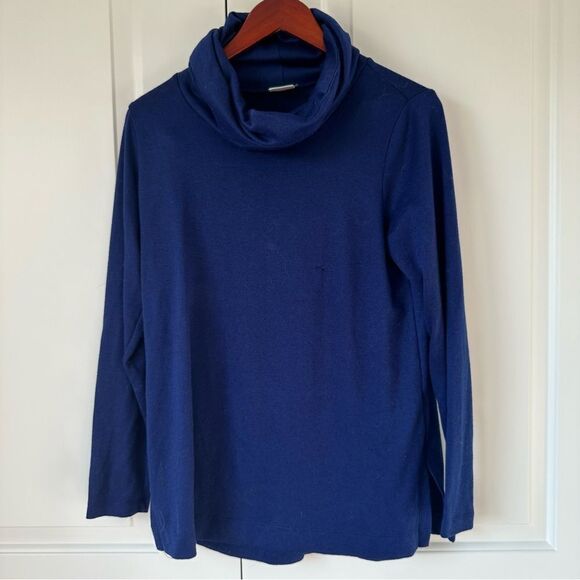 Van Heusen Size M Turtleneck Dark Blue Long Sleeve Sweater - Picture 2 of 5